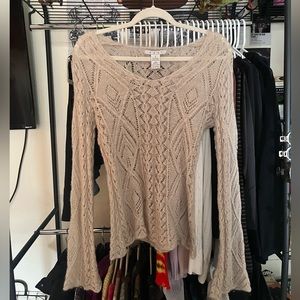 CAbi knitted Y2K vintage knitted bell sleeve top women’s